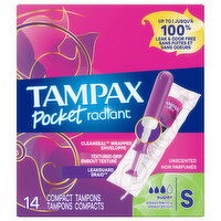 Tampax Tampons, Compact, Super, Unscented - 14 Each 