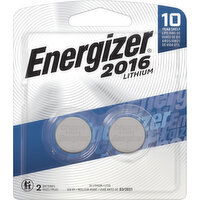 Energizer Batteries, Lithium, 2016 - 2 Each 