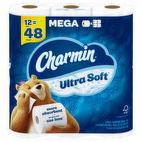 Charmin Bathroom Tissue, Mega, 2-Ply - 12 Each 