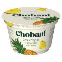 Chobani Yogurt, Greek, Reduced Fat, Pineapple on the Bottom - 5.3 Ounce 