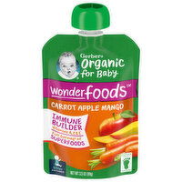 Gerber Carrot Apple Mango, Wonderfoods, Sitter 2nd Foods - 3.5 Ounce 