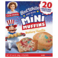 Little Debbie Red, White and Blue Buttery Vanilla Mini Muffins - 5 Each