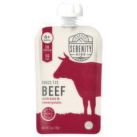 Serenity Kids Beef, with Kale & Sweet Potato, Grass Fed, 6+ Months - 3.5 Ounce 