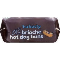 Bakerly Hot Dog Buns, Brioche - 9.52 Ounce 