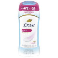 Dove Antiperspirant Deodorant, Powder, Twin Pack