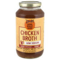 Zoup! Broth, Low Sodium, Chicken - 32 Ounce 