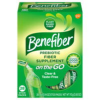 Benefiber Prebiotic Fiber Supplement, On the Go, Stick Packs