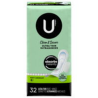 U by Kotex Pads + Wings, Ultra Thin, Heavy