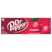 Dr Pepper Soda, Cherry, 12 Pack - 12 Each 