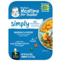 Gerber Macaroni & Cheese, Toddler (12+ Months), Simply - 6.6 Ounce 