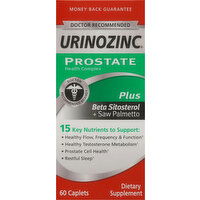 Urinozinc Prostate Plus, Beta Sitosterol + Saw Palmetto, Caplets - 60 Each 