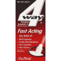 4-Way Nasal Spray, Fast Acting - 1 Ounce 