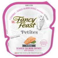 Fancy Feast Cat Food, Seared Salmon Entree with Spinach in Gravy - 2 Each 