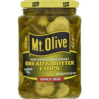 Mt Olive Old-Fashioned Sweet Bread & Butter Pickle Chips - 24 Fluid Ounce