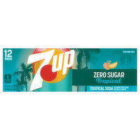 7-UP Soda, Zero Sugar, Tropical, 12 Pack - 12 Each 