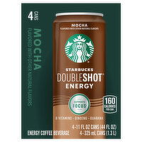 Starbucks Energy Coffee Beverage, Mocha - 4 Each 