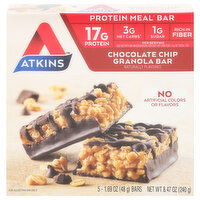 Atkins Protein Meal Bar, Chocolate Chip Granola - 5 Each 