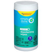 Simply Done Disinfecting Wipes, Fresh Scent - 75 Each 