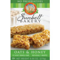 Sunbelt Bakery Chewy Granola Bar, Oats & Honey - 10 Each 