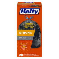 Hefty Trash Bags, Multipurpose, Drawstring, Large, 30 Gallon