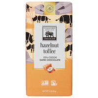 Endangered Species Dark Chocolate, Hazelnut Toffee, 72% Cocoa - 3 Ounce 