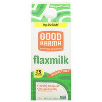 Good Karma Foods Flaxmilk, Unsweetened - 64 Fluid ounce 