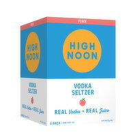 High Noon Peach Vodka Hard Seltzer 355ml Can 4pk