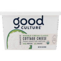 Good Culture Cottage Cheese, Small Curd, 6% Milkfat, Organic, Double Cream Classic - 16 Ounce 