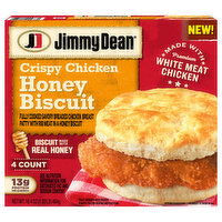 Jimmy Dean Honey Biscuit, Crispy Chicken - 4 Each 