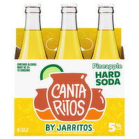 Cantaritos Hard Soda, Pineapple - 6 Each 