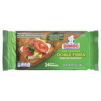 Bimbo Toasted Bread, Double Fiber - 16 Each 