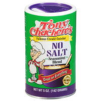 Tony Chachere's Seasoning Blend, No Salt - 5 Ounce 