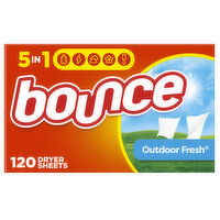 Bounce Fabric Softener Sheets, Outdoor Fresh Scent - 120 Each 