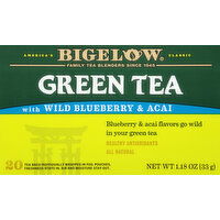 Bigelow Green Tea, with Wild Blueberry & Acai, Tea Bags - 20 Each 