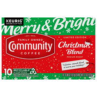 Community Coffee Coffee, Medium Roast, Christmas Blend, K-Cup Pods