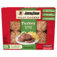 Jimmy Dean Jimmy Dean Fully Cooked Turkey Breakfast Sausage Patties, 8 Count - 8 Each 