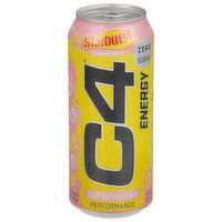 C4 Energy Drink, Performance, Zero Sugar, Starburst Strawberry - 16 Fluid ounce 