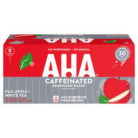 AHA Sparkling Water, Caffeinated, Fuji Apple + White Tea - 8 Each 