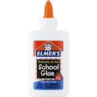 Elmers School Glue, Washable, No Run - 4 Ounce 