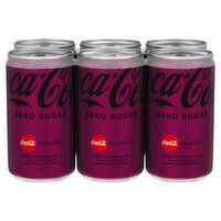 Coca-Cola Soda, Zero Sugar, Cherry, 6 Pack