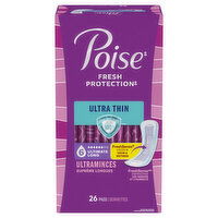 Poise Ultra Thin Ultimate Long Pads - 26 Each