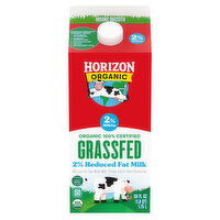 Horizon Organic Milk, Organic, 2% Reduced Fat, Grassfed - 59 Fluid ounce 