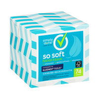 Simply Done So Soft Facial Tissue - 74 Each 