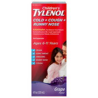 Tylenol Cold + Cough + Runny Nose, Grape Flavor - 4 Fluid ounce 