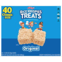 Rice Krispies Treats Crispy Marshmallow Squares, Original, Classic Size