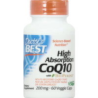 Doctors Best CoQ10 with BioPerine, High Absorption, Veggie Caps - 60 Each 