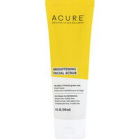 Acure Facial Scrub, Brightening - 4 Ounce 