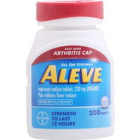 Aleve Pain Reliever/Fever Reducer, 220 mg, Tablets - 200 Each 