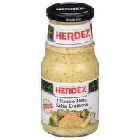 Herdez Salsa Cremosa, Cilantro Lime, Medium - 15.3 Ounce 