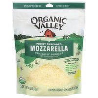 Organic Valley Shredded Cheese, Part-Skim, Mozzarella, Low Moisture - 6 Ounce 